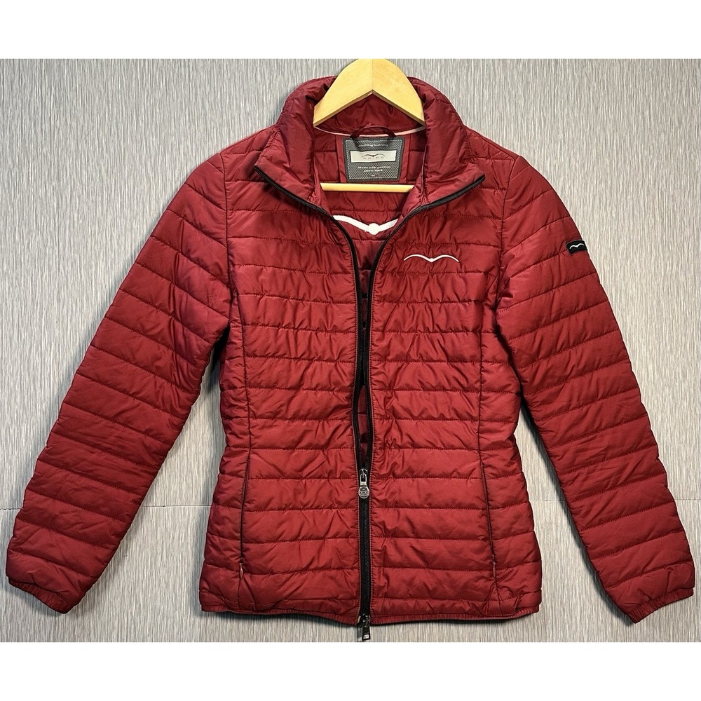 Animo Italy Equestrian Women's Red-Burgundy Padded Quilted Jacket Sz IT-38‎